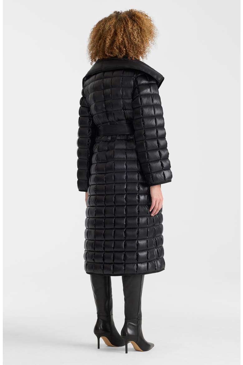 Diva Down & Feather Fill Puffer Coat, Alternate, color, BLACK
