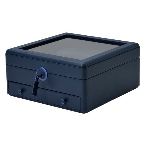 Wolf Earth Watch Stand Box In Midnight Blue
