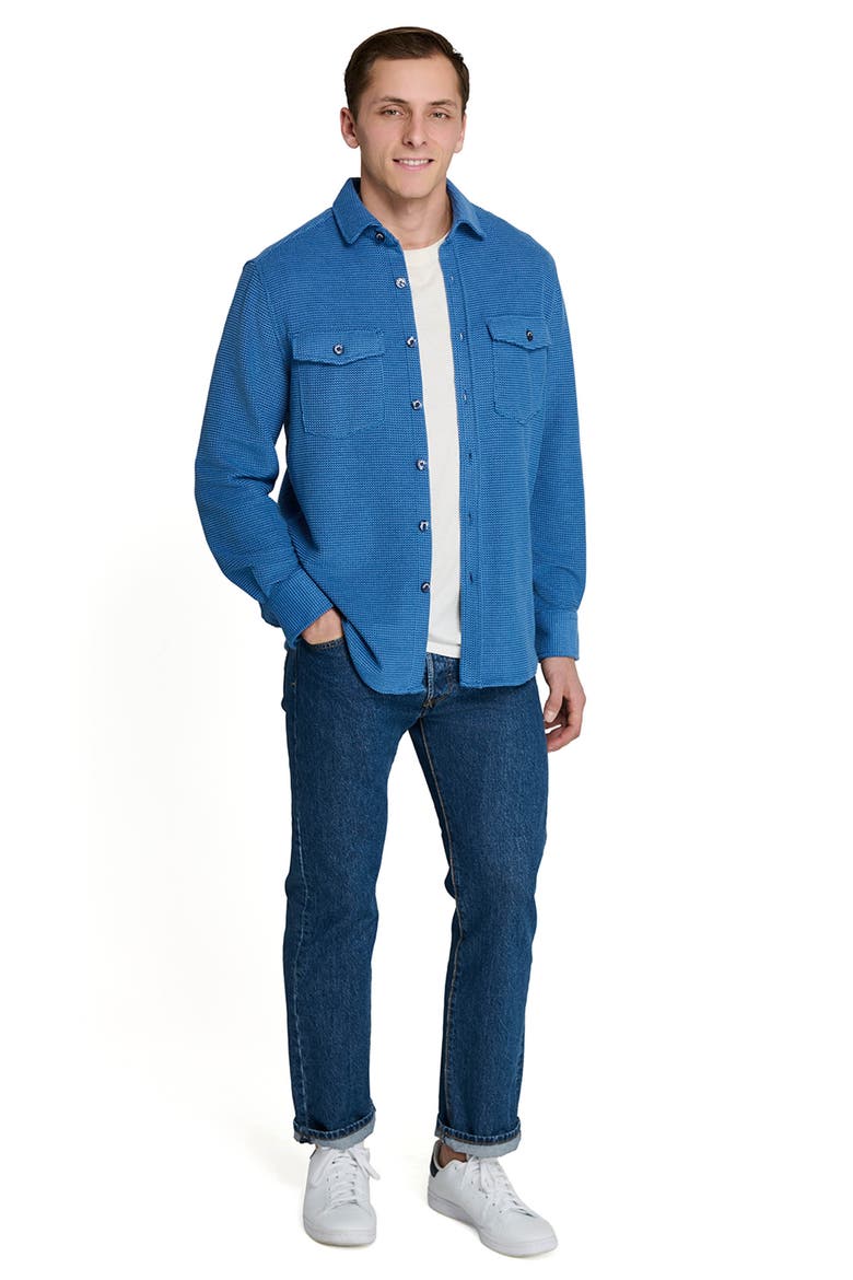 Slim Fit Shirt Jacket, Alternate, color, BLUE