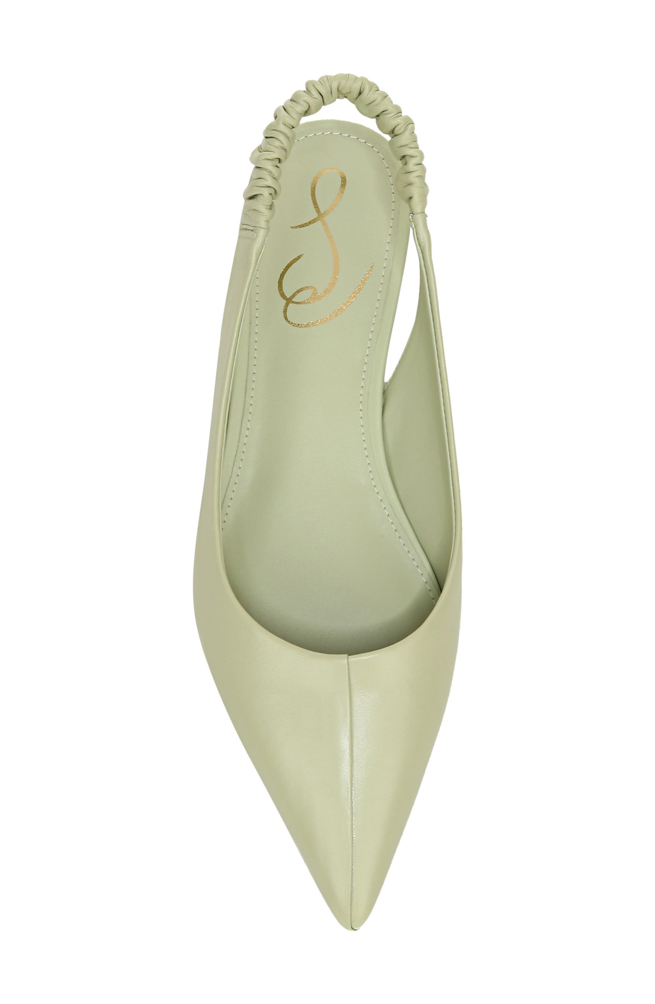 Whitney Pointed Toe Flat, Alternate, color, PISTACHIO