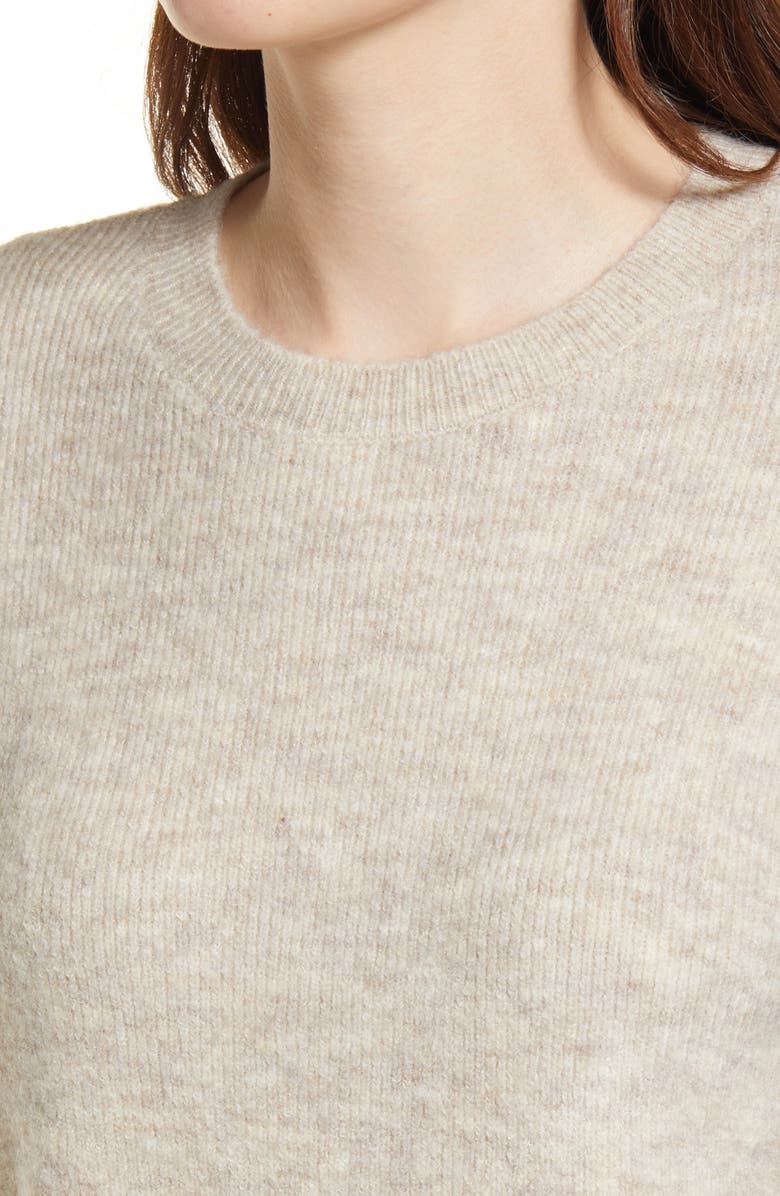 VERO MODA Lefile Puff Sleeve Sweater, Alternate, color, Birch Milange