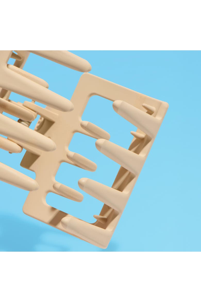Square Double Teeth Claw Clip, Alternate, color, Beige