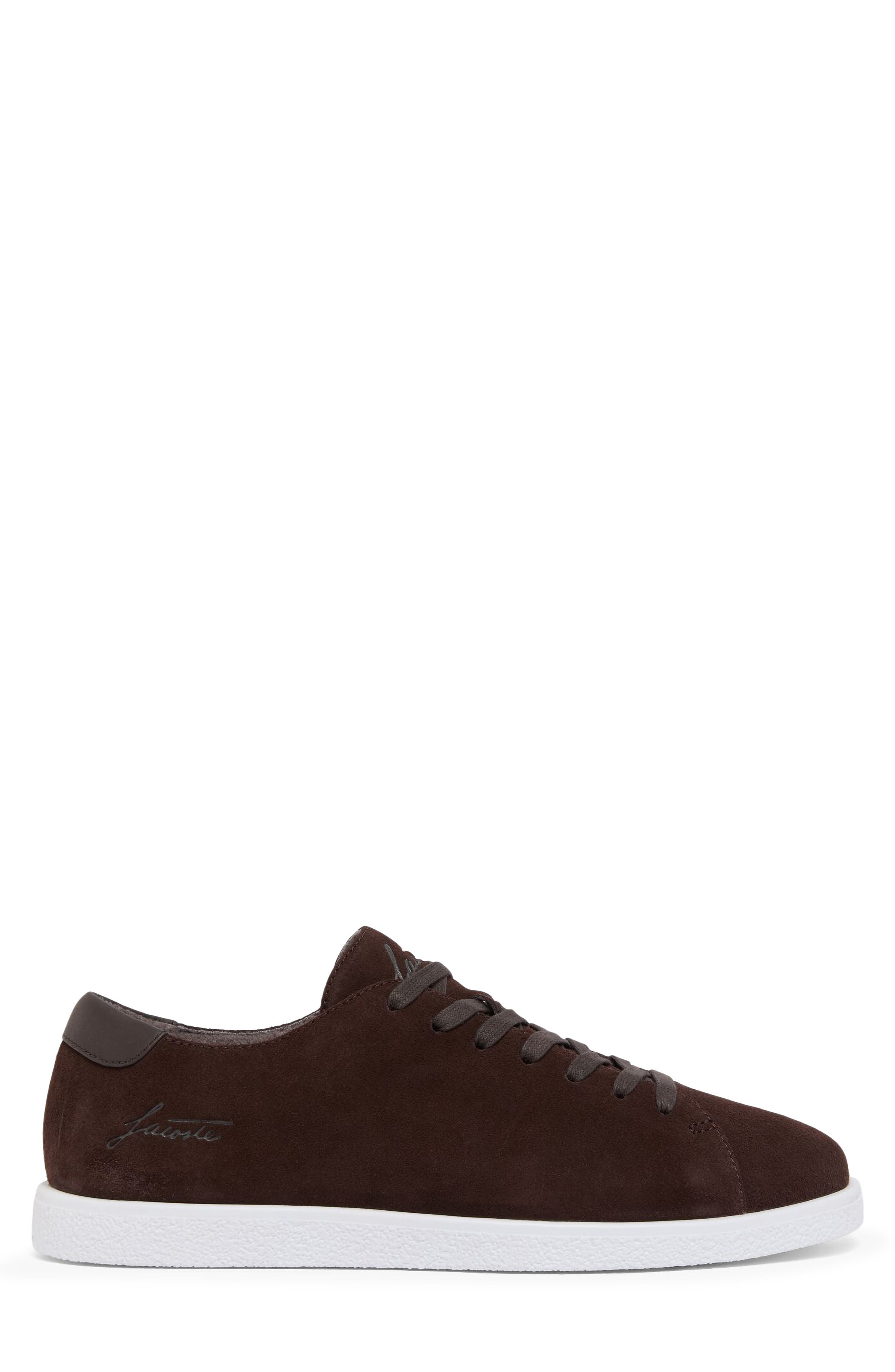Linecourt Leather Sneaker, Alternate, color, DARK BROWN/ WHITE