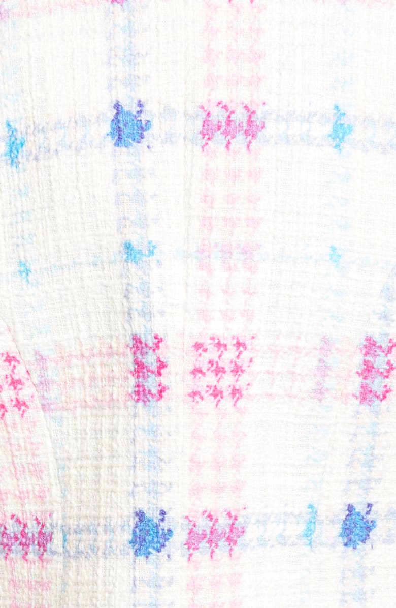 L'AGENCE Kenzie Double Breasted Tweed Blazer, Alternate, color, 