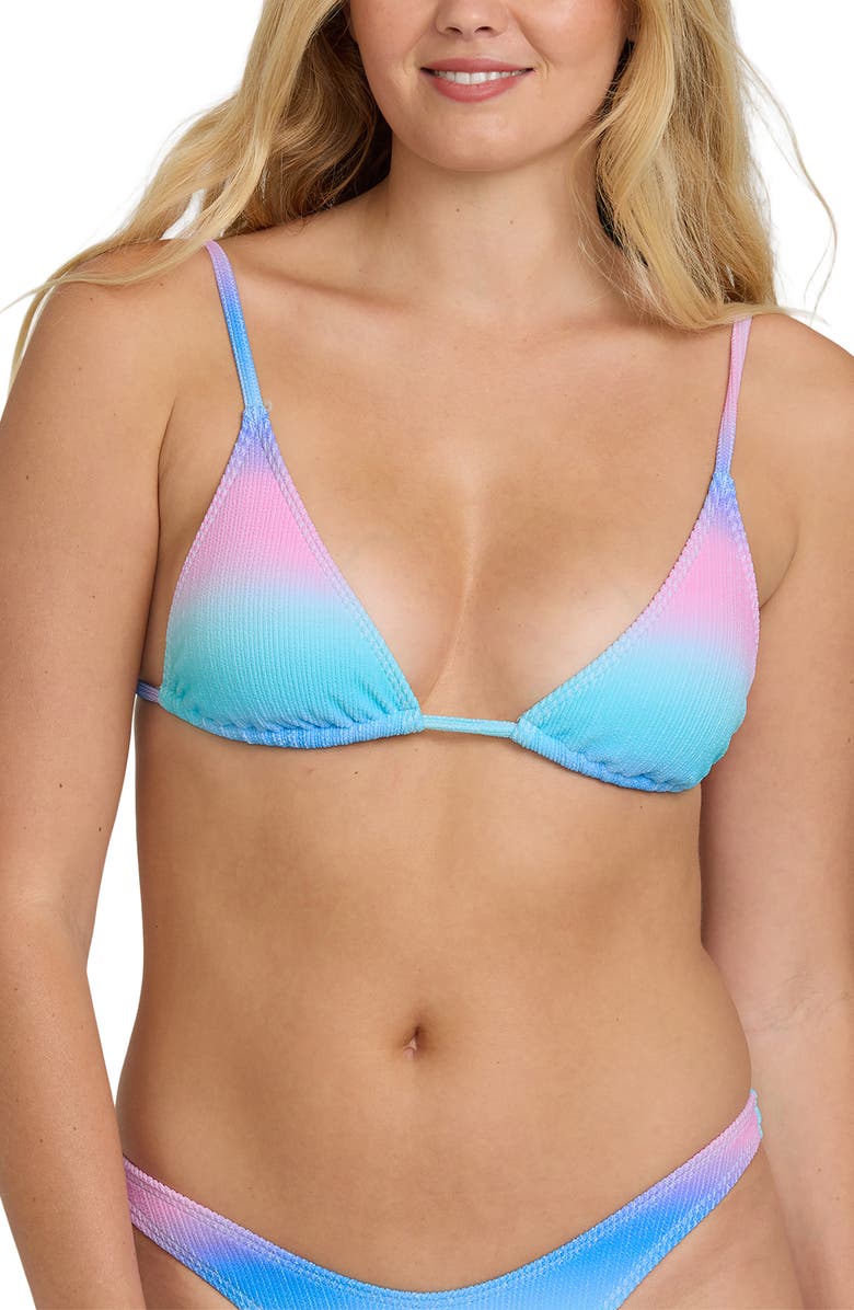 Billabong Sun Fade Slider Triangle Bikini Top, Alternate, color, Ocean Spray