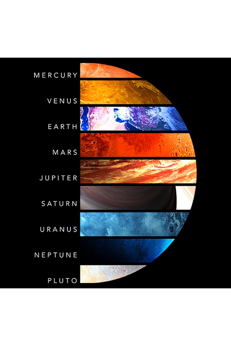 Boys' Husky Lost Gods Solar System Planet Terrain Graphic Tee, Alternate, color, Black