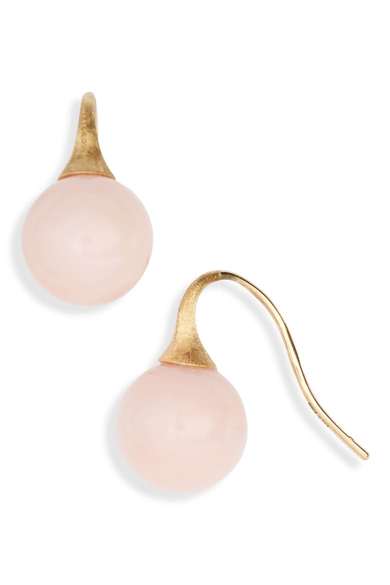 Africa Boule 18K Yellow Gold & Semiprecious Stone Drop Earrings, Main, color, OPAL/ YELLOW GOLD