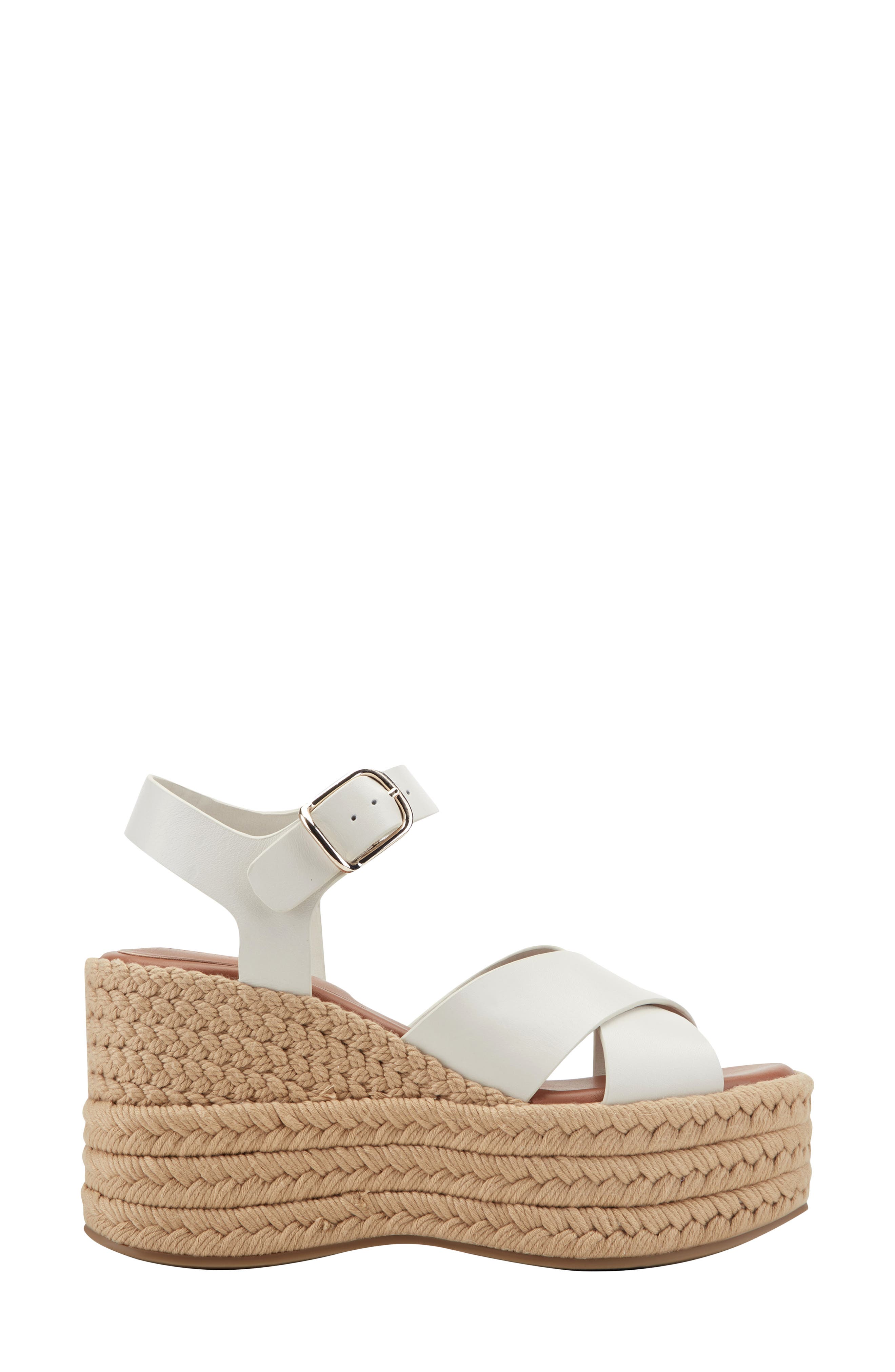 Pasion Espadrille Ankle Strap Platform Wedge Sandal, Alternate, color, IVORY