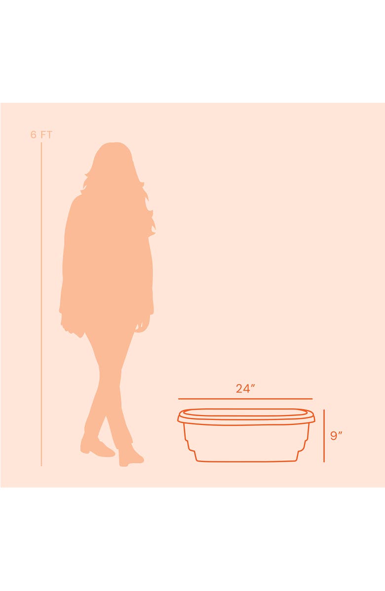 Bloem Modica Deck Rail Round Planter, Charcoal Gray, Alternate, color, Gray