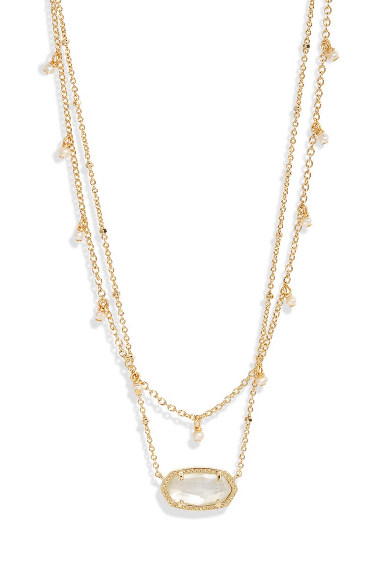 Kendra Scott Elisa Layered Pendant Necklace, Main, color,
