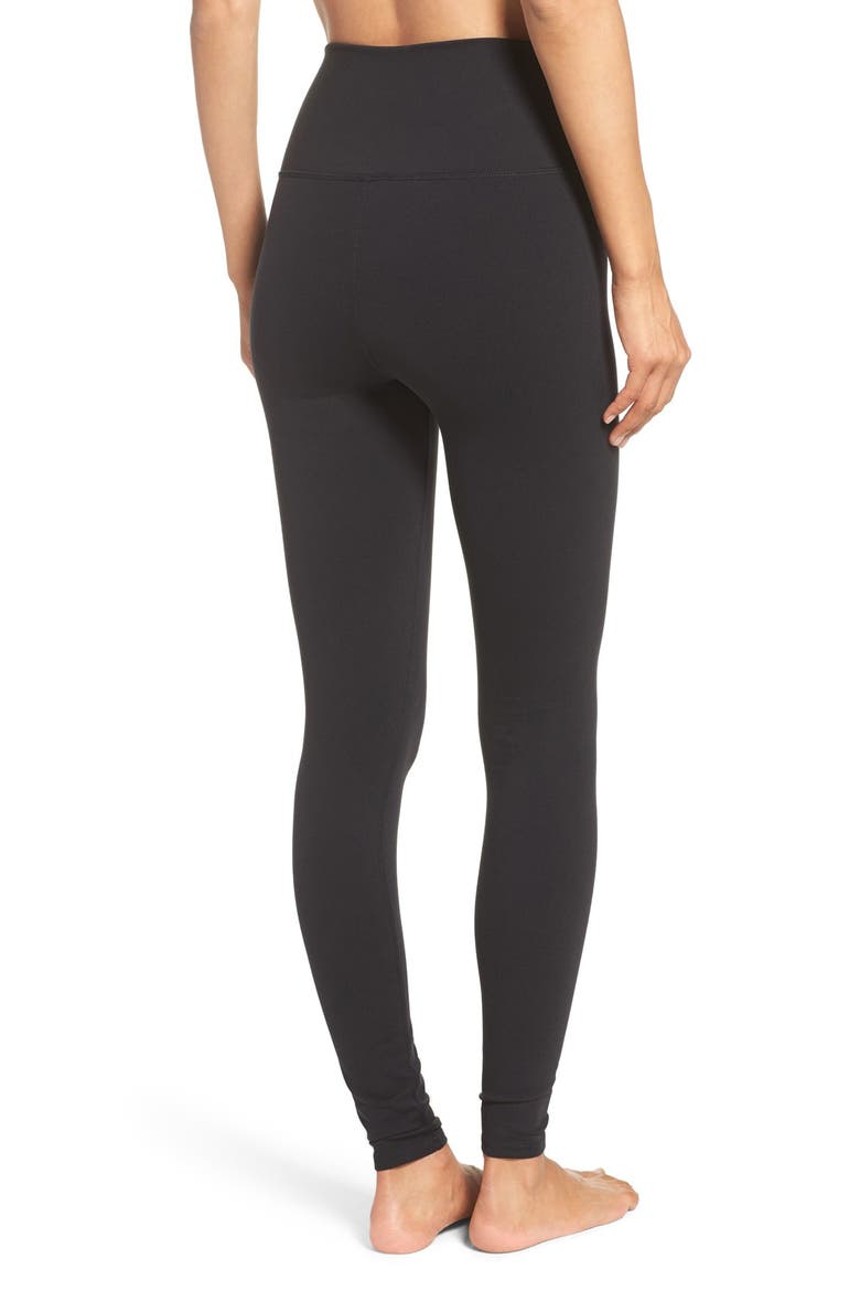 Airbrush High Waist Leggings, Alternate, color, BLACK