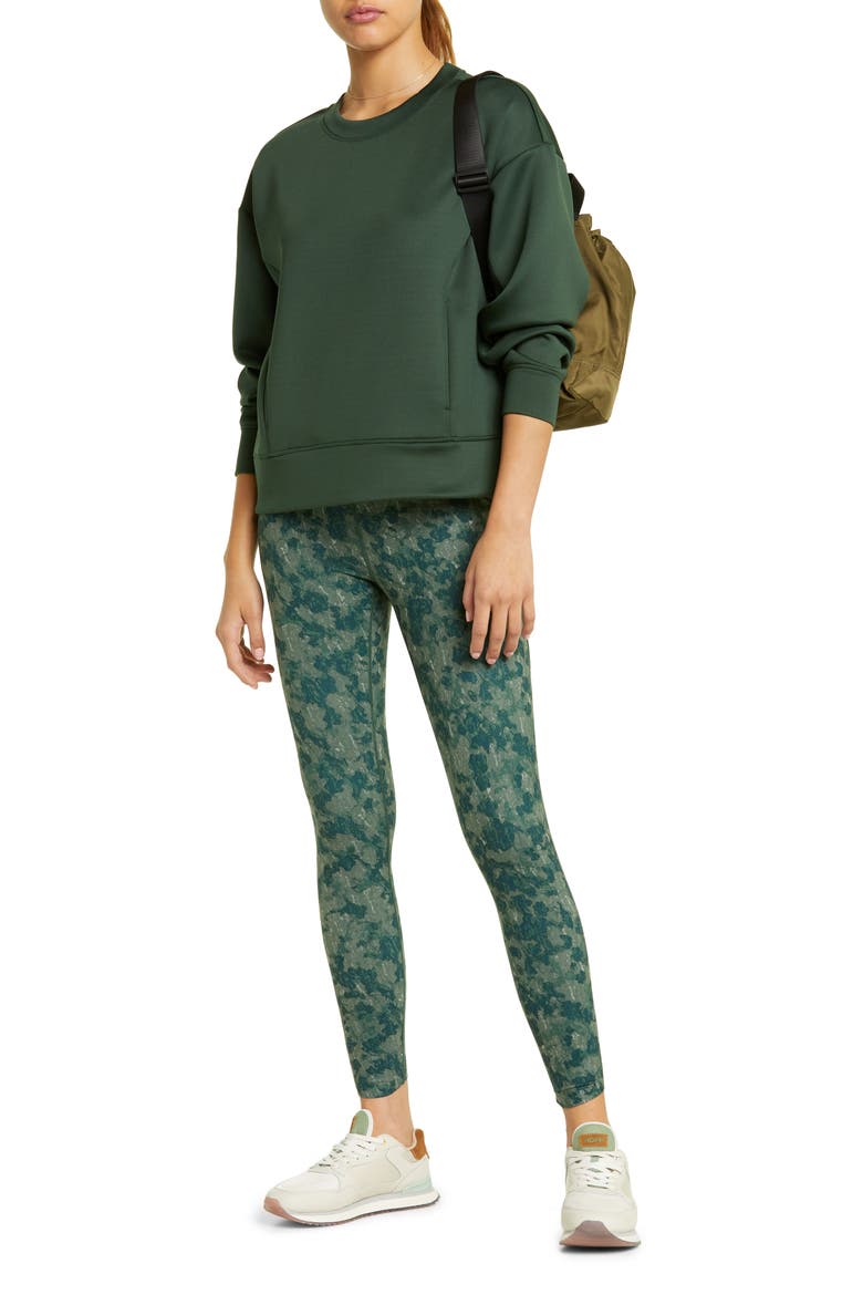 Luxe Pocket Sweatshirt, Alternate, color, GREEN SYCAMORE