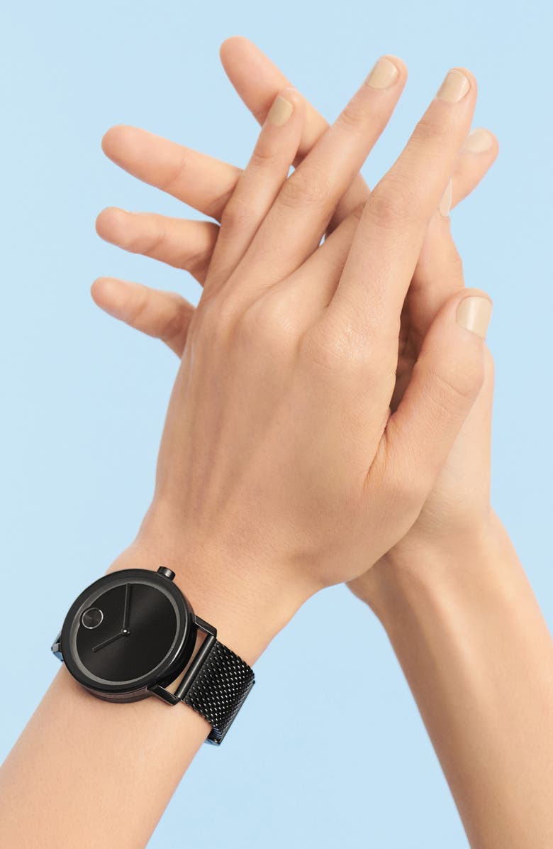 Movado Bold Evolution Mesh Bracelet Watch, 40mm, Alternate, color, 