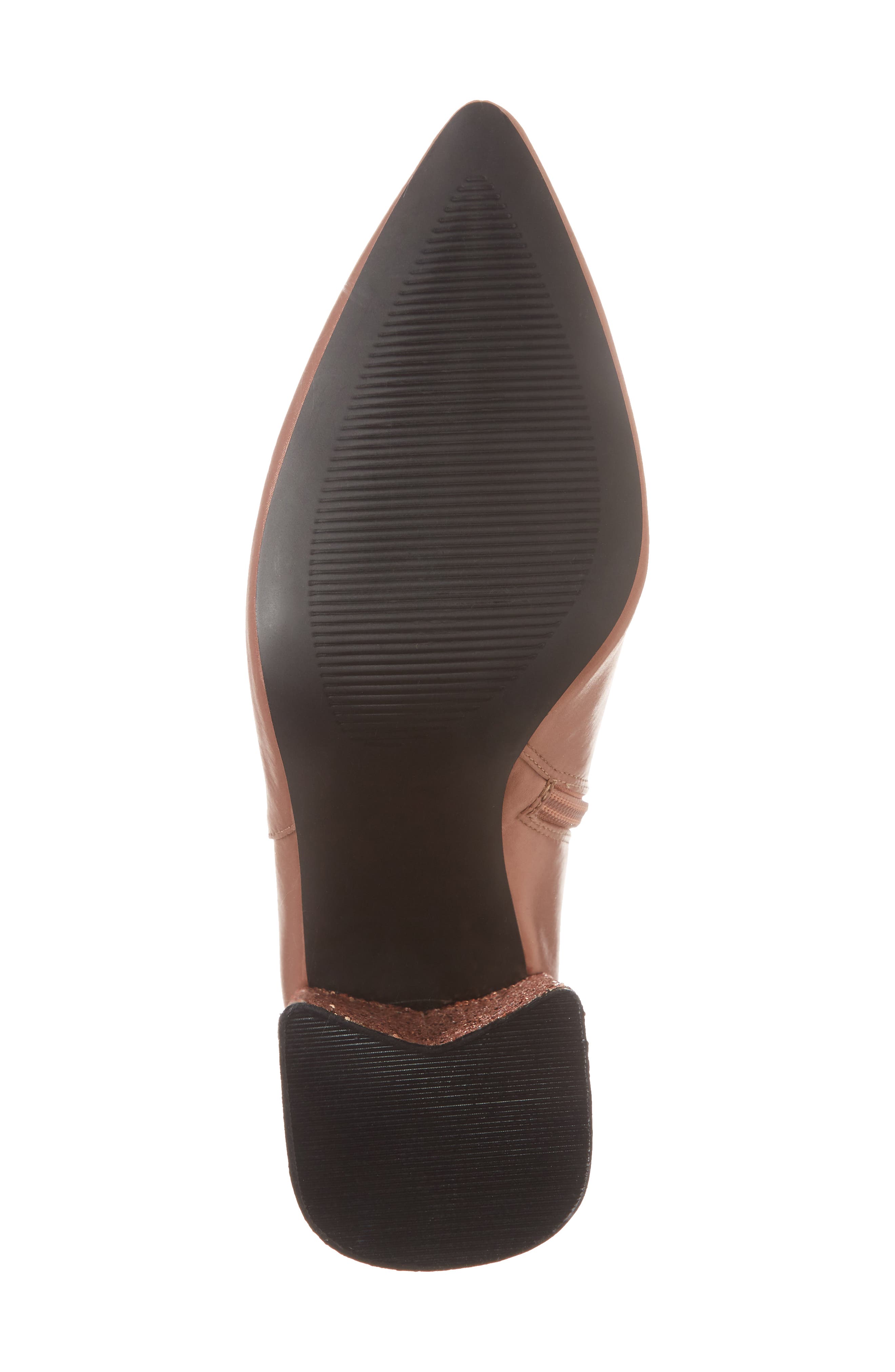 Hugsy Bootie, Alternate, color, DARK NUDE SATIN
