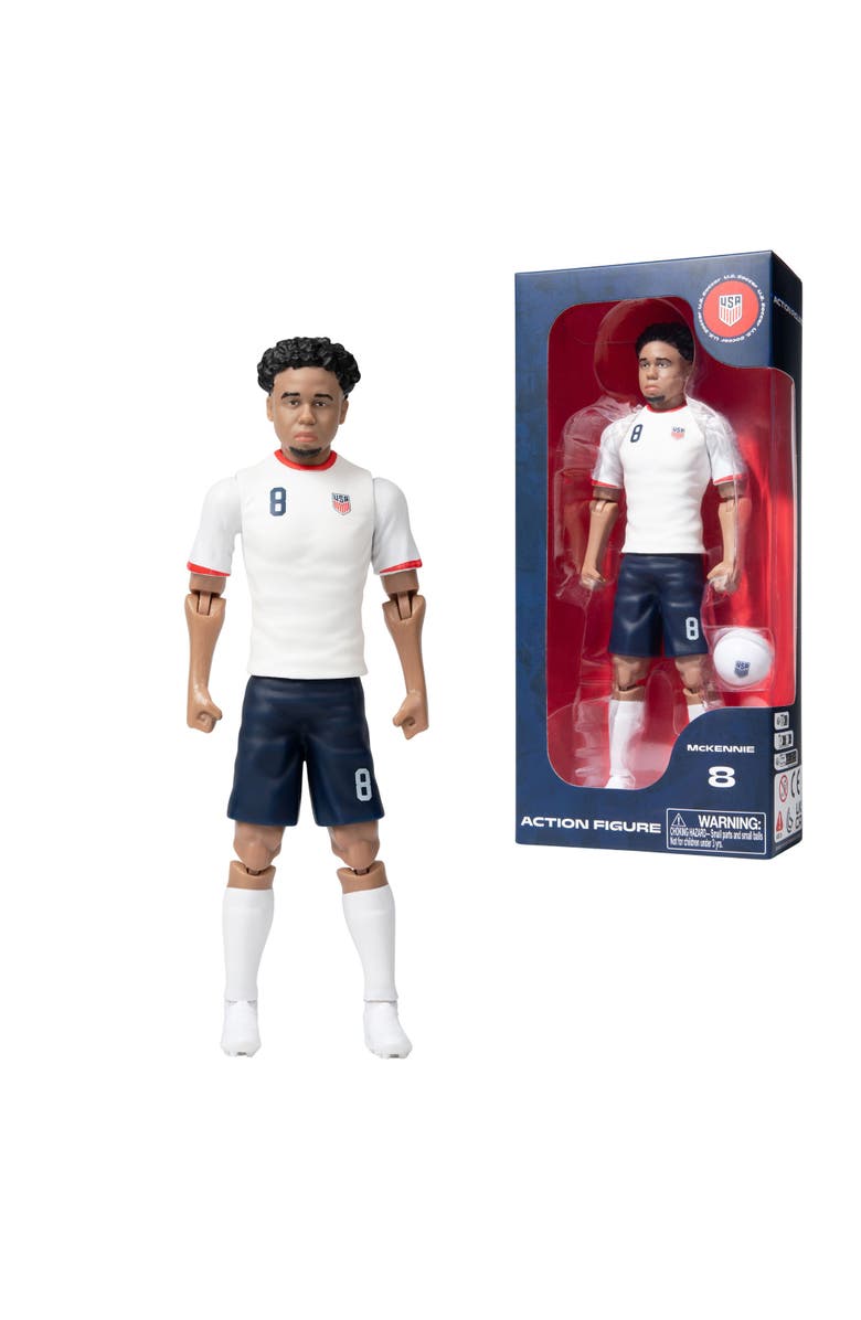 Banbo Toys SOCKERS USMNT Weston McKennie 8" Collectible Soccer Action Figure, Main, color, White
