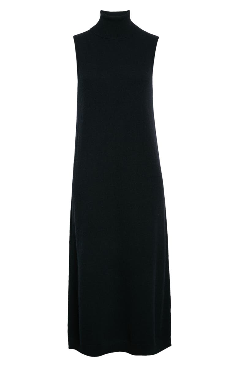 Nordstrom Signature Sleeveless Turtleneck Cashmere Midi Sweater Dress, Alternate, color, 
