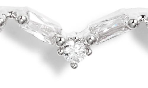 NORDSTROM NORDSTROM DOUBLE CUBIC ZIRCONIA OPEN HEART DROP EARRINGS 