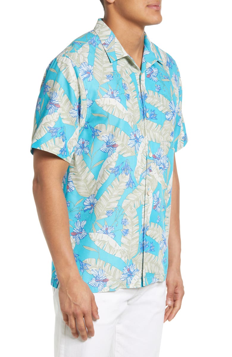 Tommy Bahama Coconut Point Hibiscus Short Sleeve Button-Up Shirt, Alternate, color,