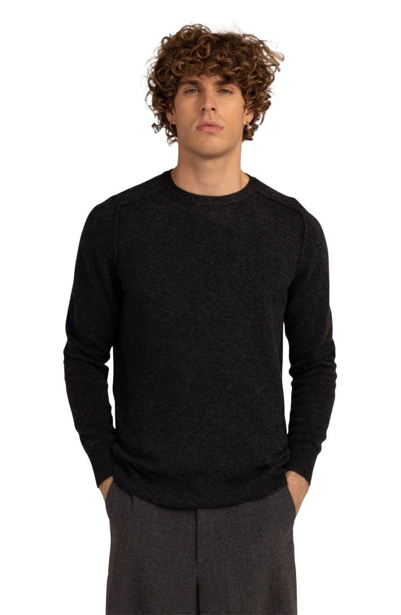 GOBI Mongolian Cashmere Cashmere Mouliné Crew-Neck, Alternate, color,