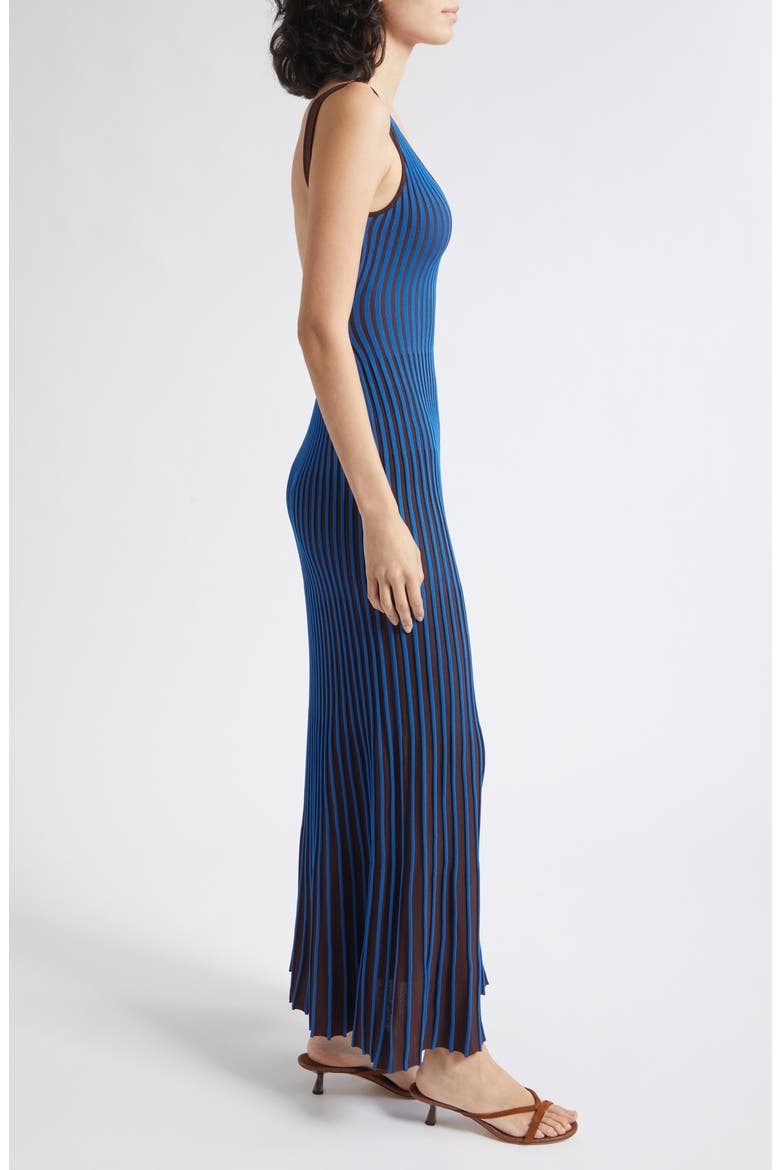 Claretta Stripe Sleeveless Maxi Dress, Alternate, color, ESPRESSO/ COBALT