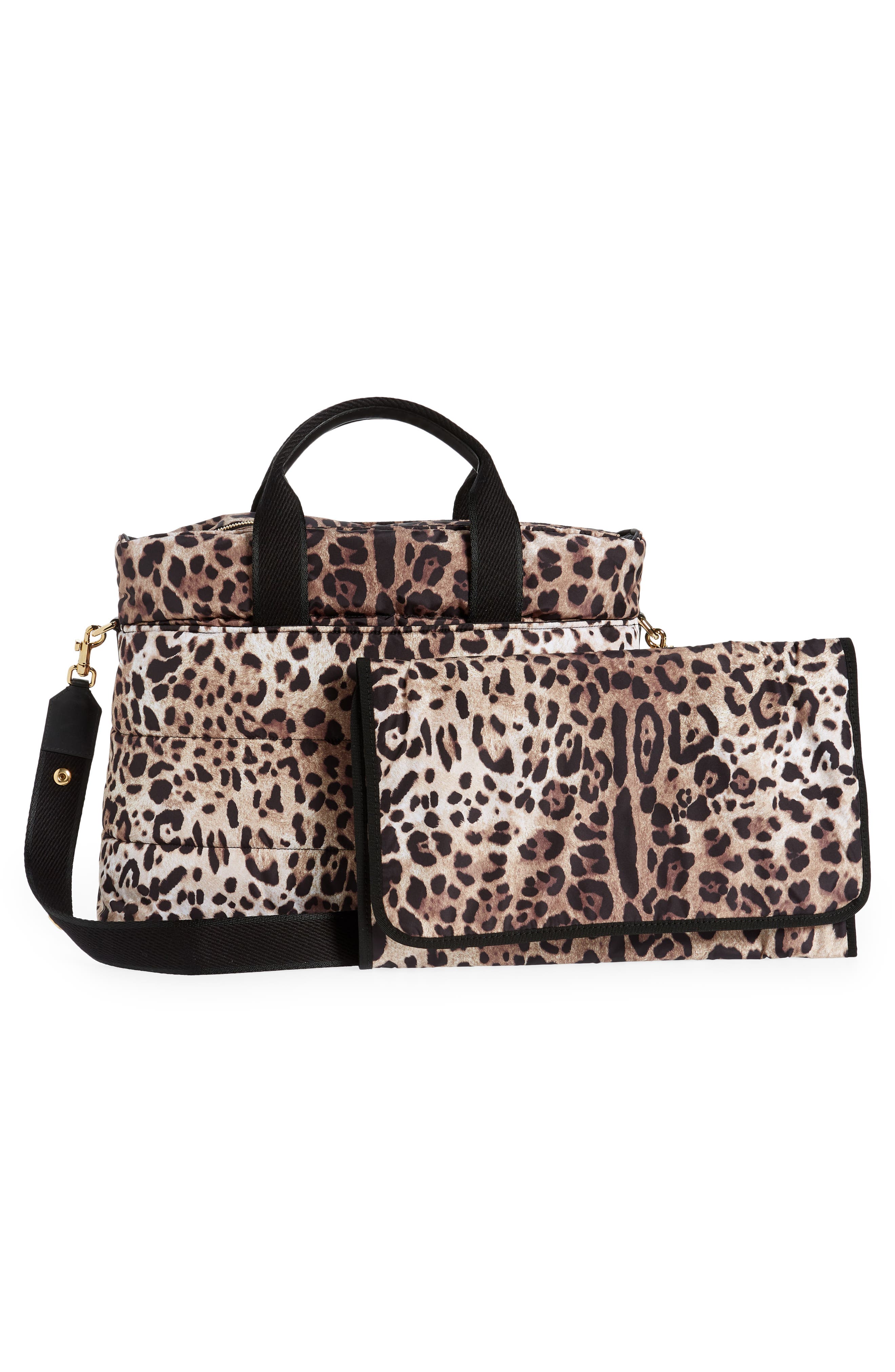 Dolce&Gabbana Leopard Print Diaper Bag, Alternate, color, 
