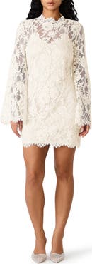 Steve Madden Selinna Lace Long Sleeve Minidress