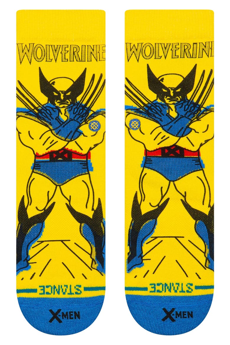 Kids' Wolverine Crew Socks, Alternate, color, YELLOW