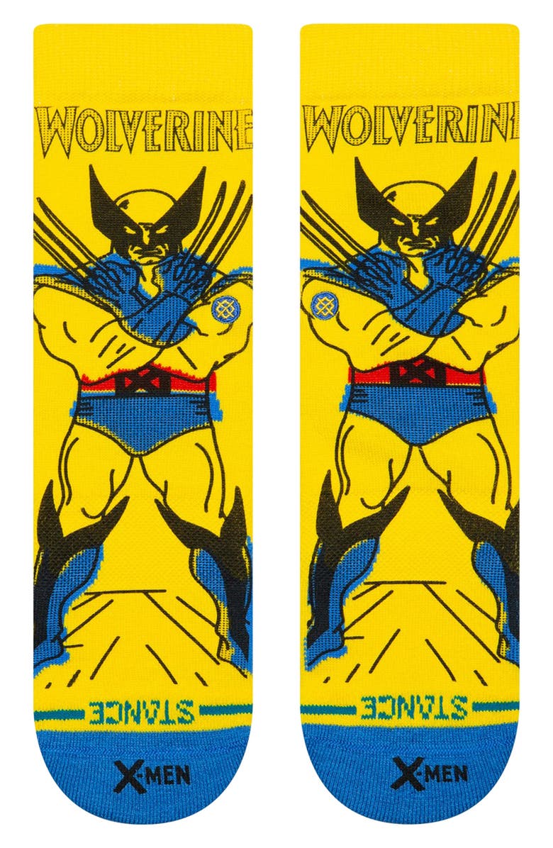 Stance Kids' Wolverine Crew Socks, Alternate, color, Yellow