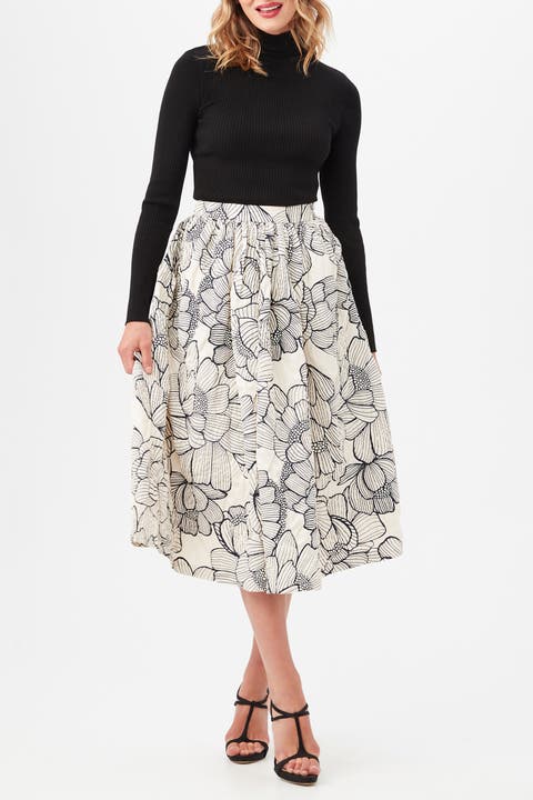 Aurelia A-Line Midi Skirt