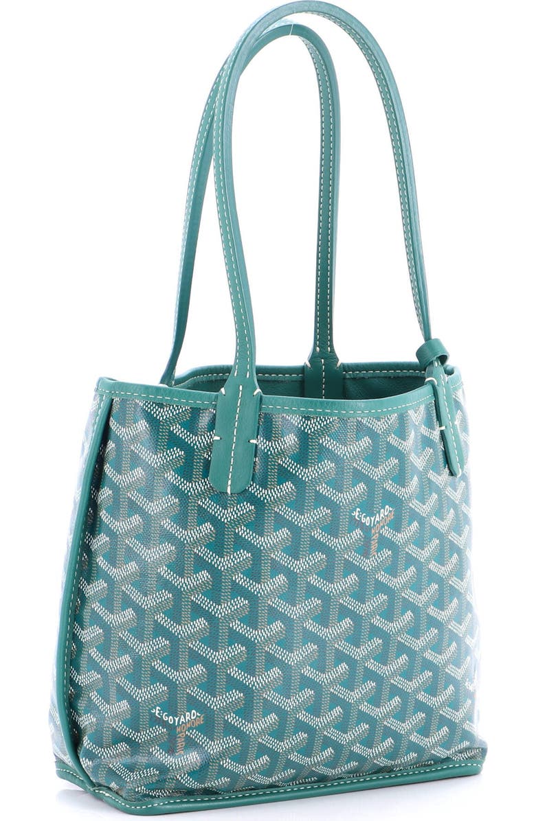 Pre-Owned Goyard Anjou Reversible Tote Coated Canvas Mini, Alternate, color, Green