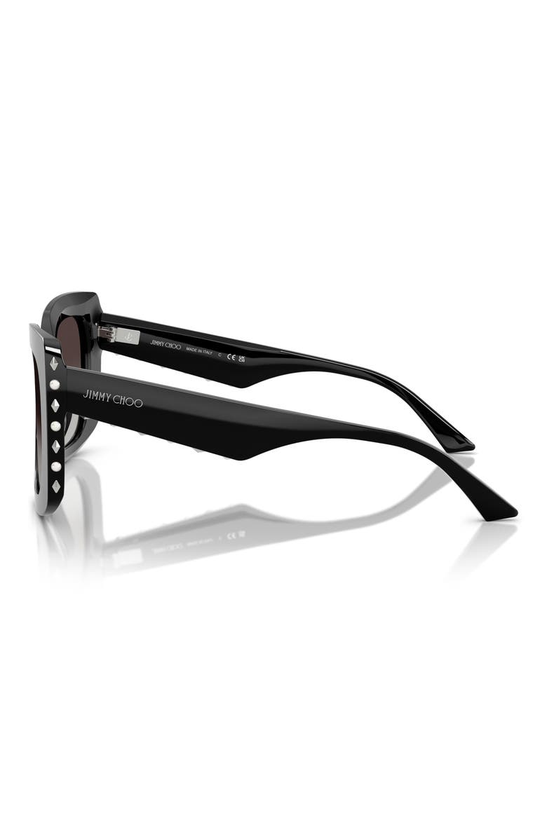 54mm Gradient Butterfly Sunglasses, Alternate, color, BLACK / GRADIENT GREY