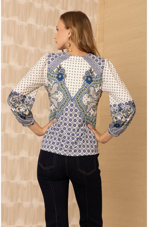 Hale Bob Anais Jersey Top In Blue