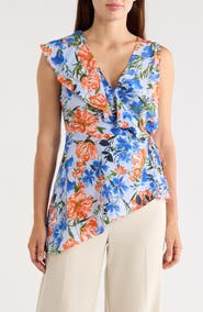 Elie Tahari The Sloane Silk Wrap Top