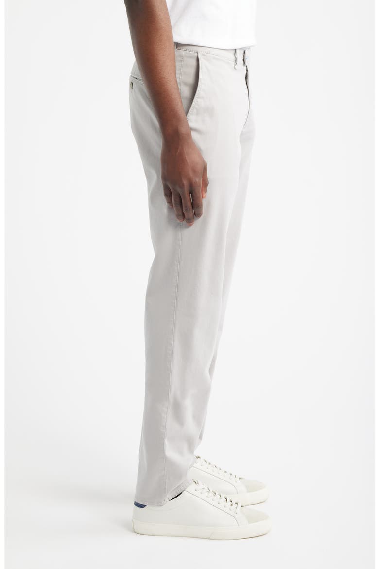 Fabio IDX Flat Front Modern Fit Cotton Blend Chinos, Alternate, color, PLATINUM