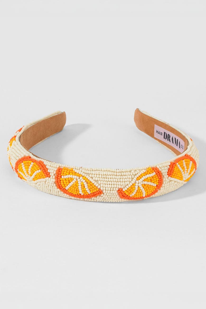 Tangerine Fleur Headband, Alternate, color, Ivory
