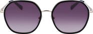 Longchamp Roseau 58mm Gradient Rectangular Sunglasses