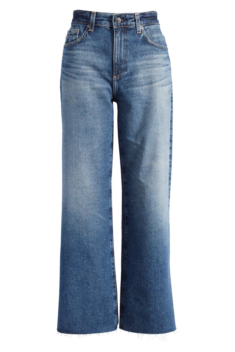 Saige Stretch Raw Hem Crop Wide Leg Jeans, Alternate, color, 13 YEARS CRUISE