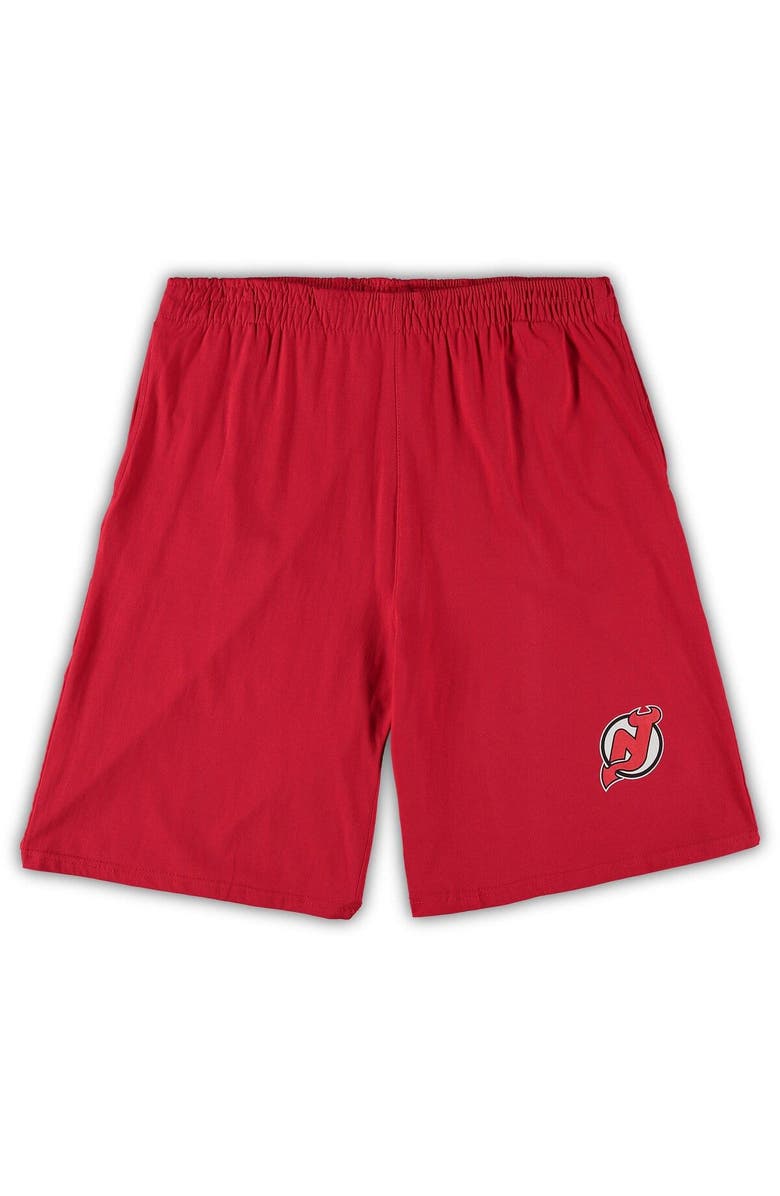 CONCEPTS SPORT Men's Concepts Sport Red/Heathered Charcoal New Jersey Devils Big & Tall T-Shirt & Shorts Sleep Set, Alternate, color, Red