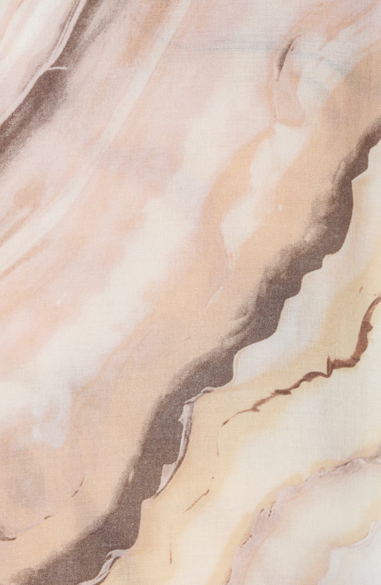 Vince Camuto Copenhagen Marble Wave Oblong Scarf, Alternate, color, Ivory Neutral