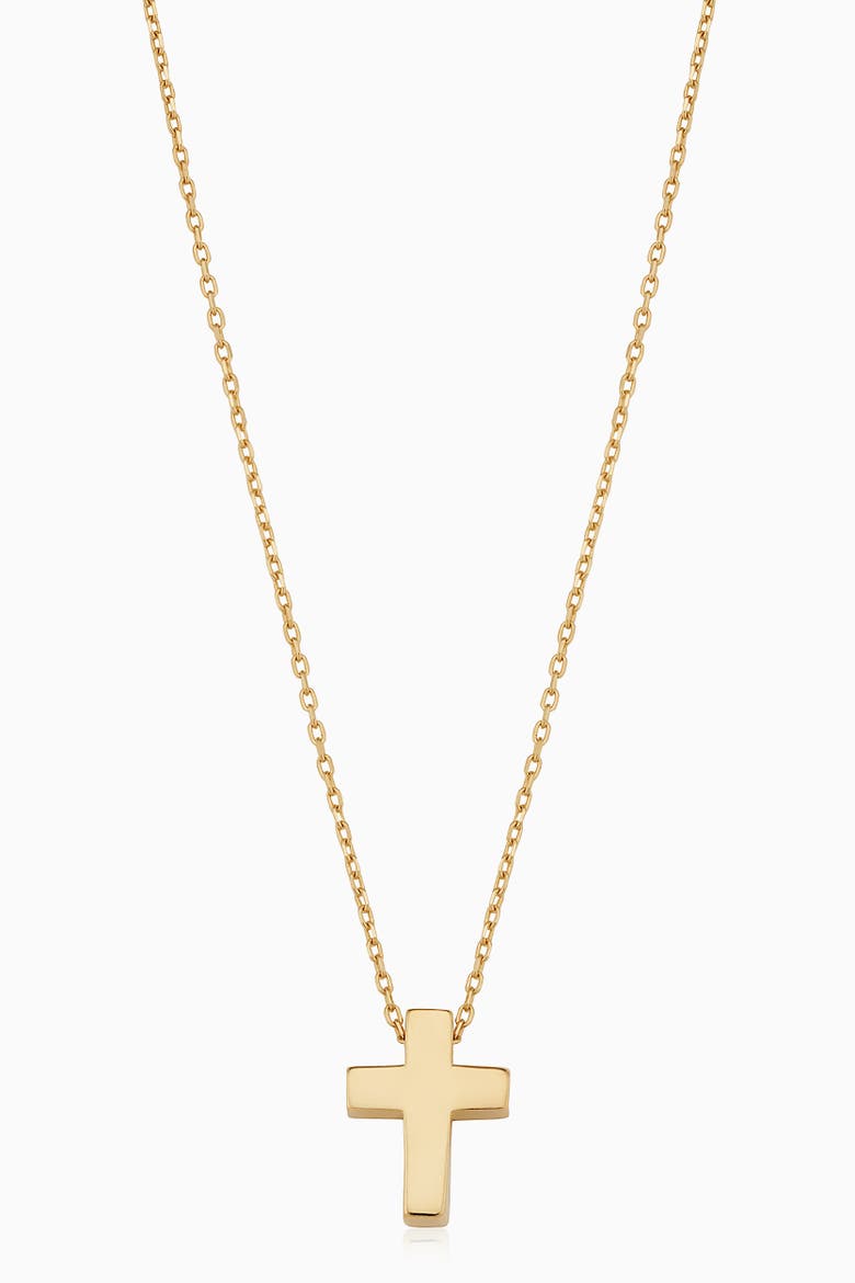 14K Yellow Gold Crossroads Pendant Necklace, Main, color, Yellow Gold