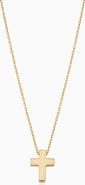 Oradina 14K Yellow Gold Crossroads Pendant Necklace