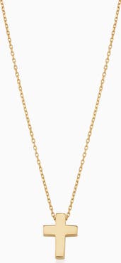Oradina 14K Yellow Gold Crossroads Pendant Necklace