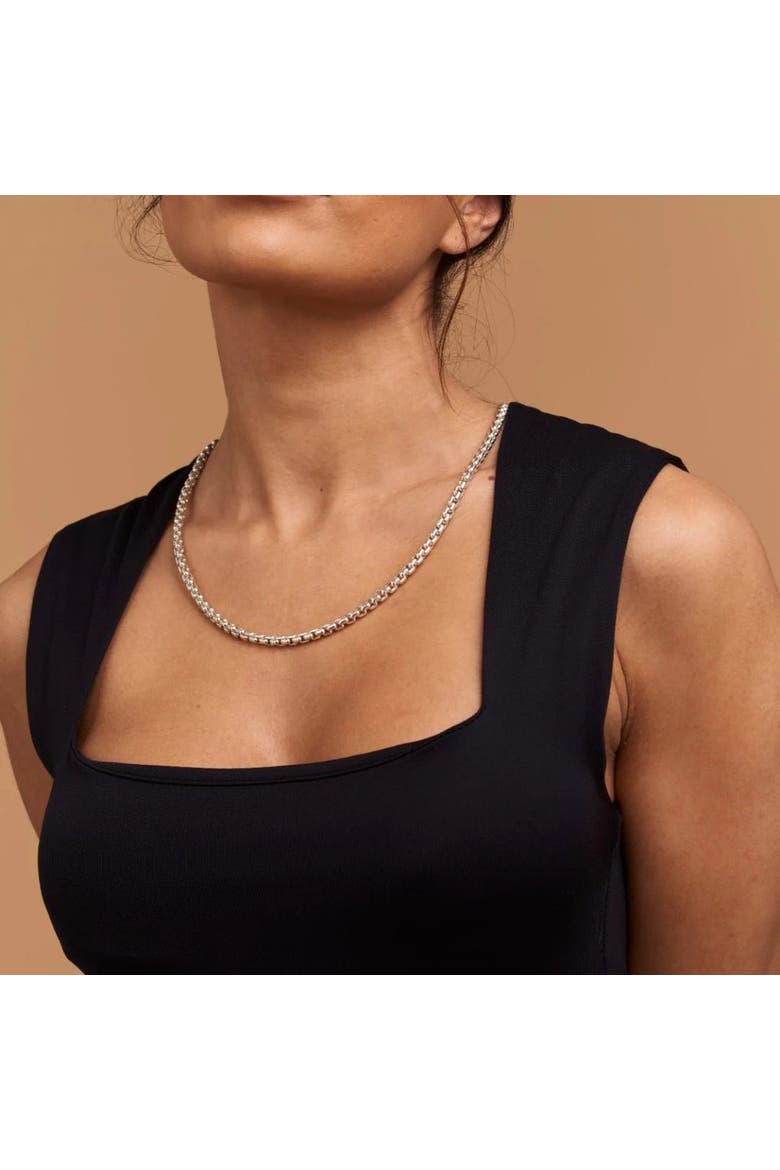 Box Belcher Chain Necklace, Alternate, color, Silver