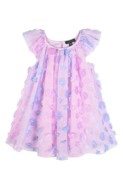 3D Floral Appliqué Party Dress (Baby)