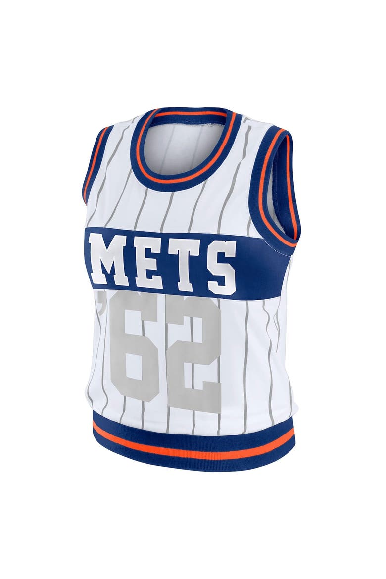 Women's WEAR by Erin Andrews  White New York Mets Sporty Tank Top, Alternate, color, White