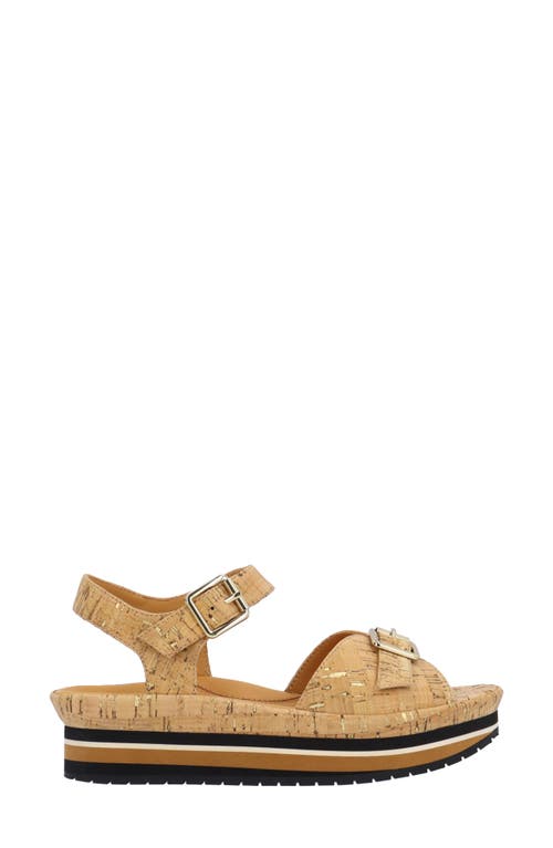 L'amour Des Pieds Vardant Platform Sandal In Brown
