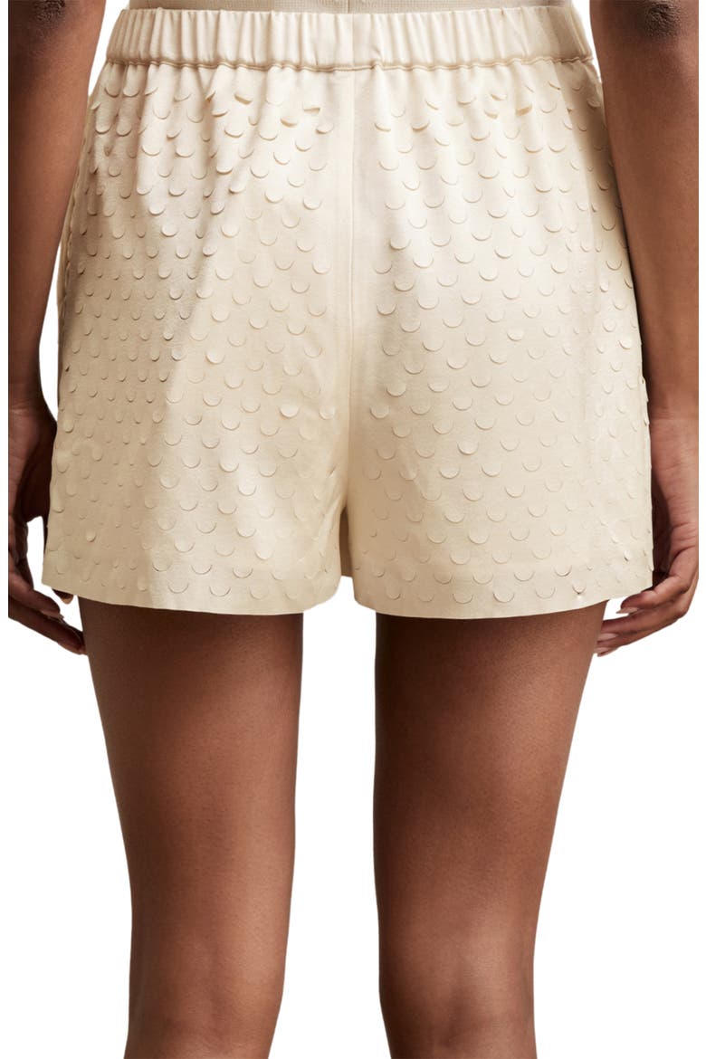 Winnie Texture Tie Waist Shorts, Alternate, color, WHITE