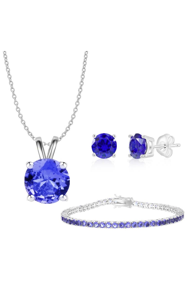 Donatello Gian Created Tanzanite Jewelry Set, Main, color, Blue