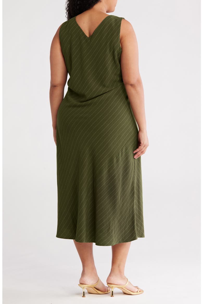 Stripe Midi Dress, Alternate, color, OLIVE