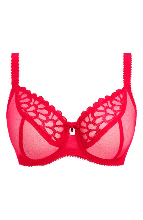 Freya Loveland Underwire Plunge Bra In Bombshell Chilli Red